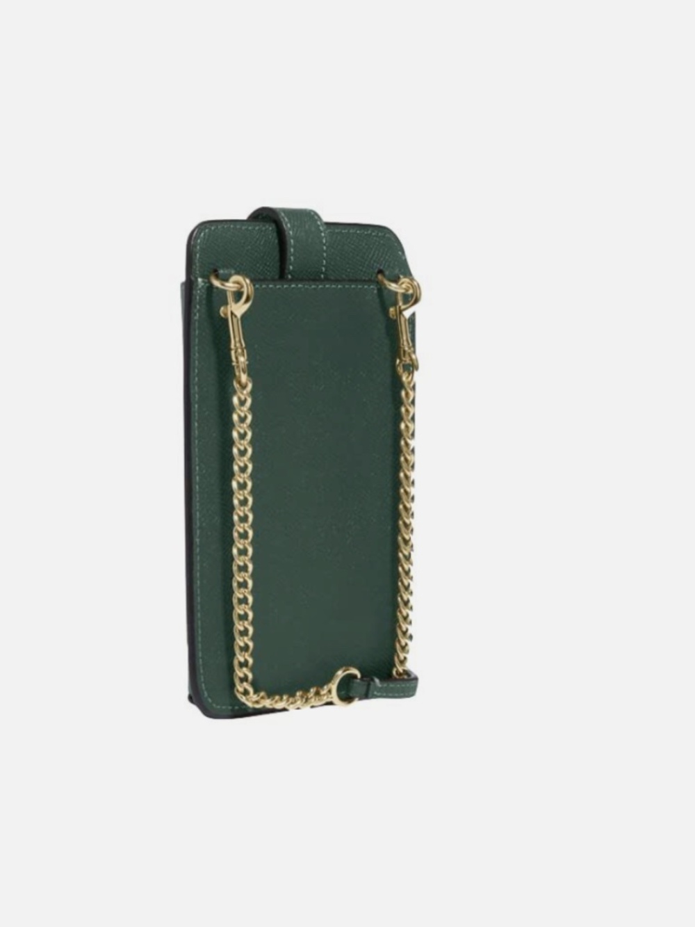 Coach North/South Phone Crossbody Bag in Everglade Deep Green Jewel Tone - Picture 7 of 14